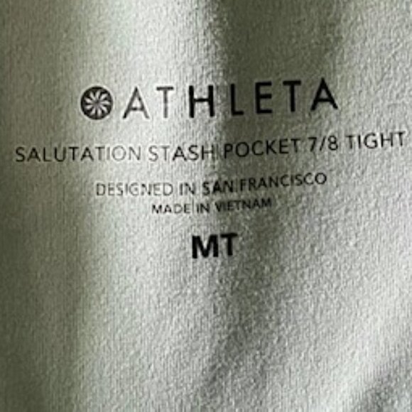 Athleta Salutation Stash Pocket 7/8 Tight MT - Picture 3 of 5